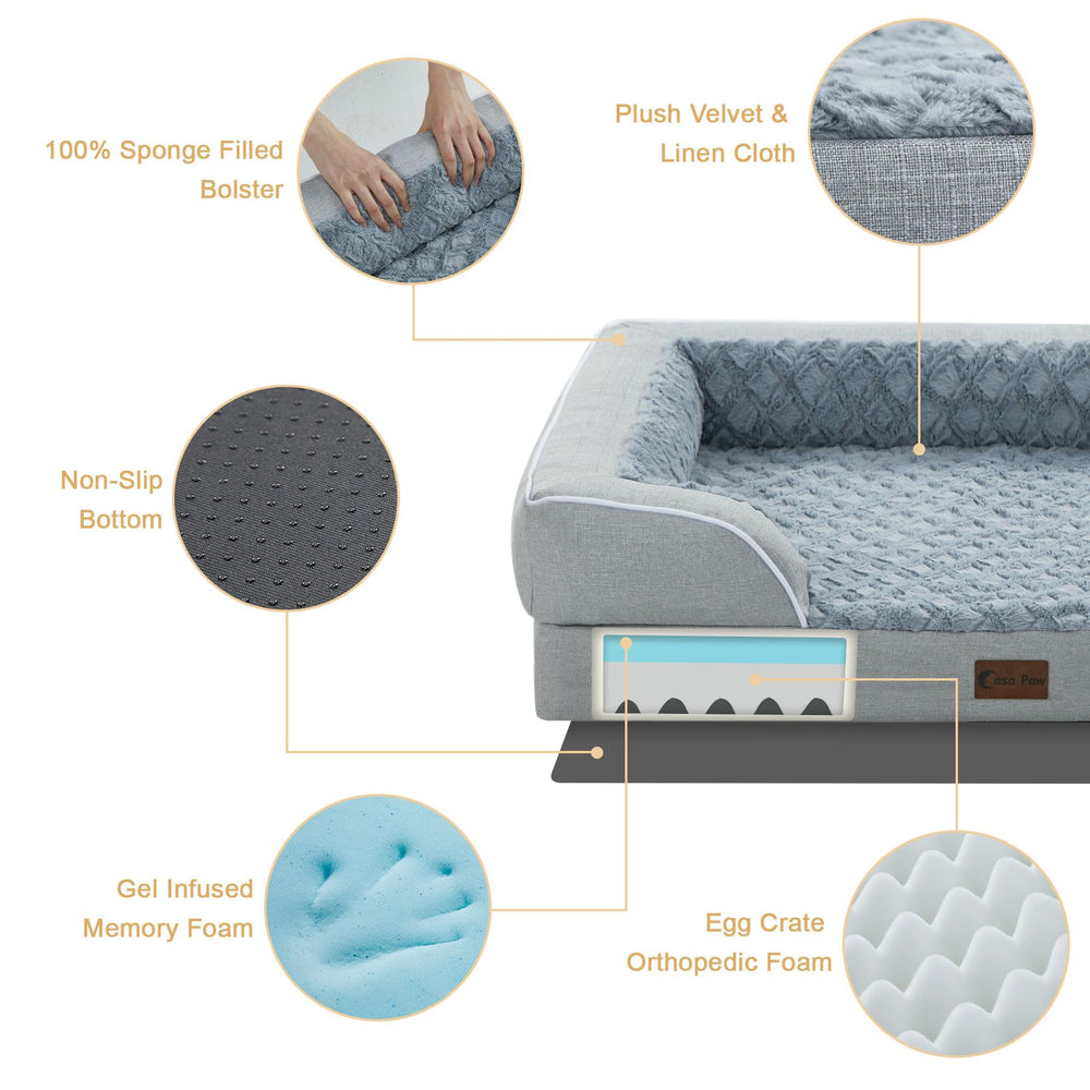 Casa Paw egg crate foam structure illustrating even weight distribution and pressure relief