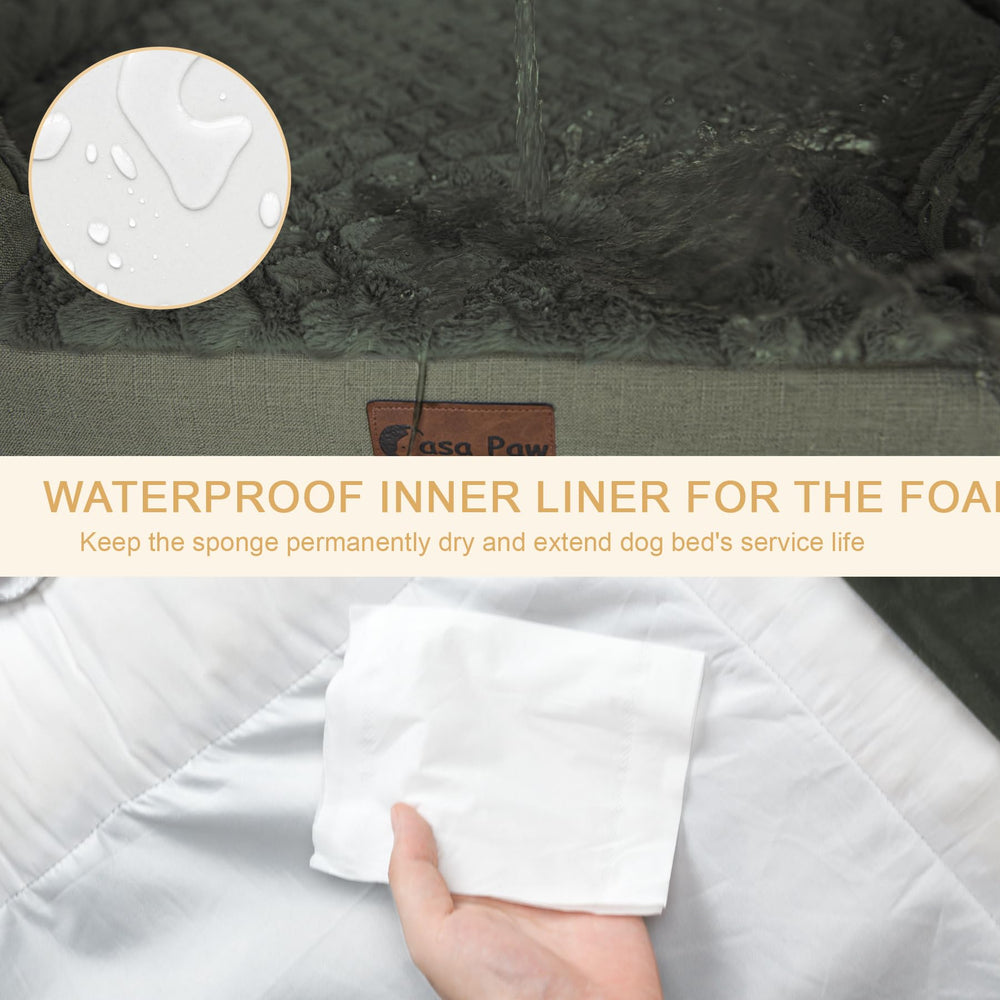 Casa Paw non-slip bottom design shown stabilizing the bed on floors.