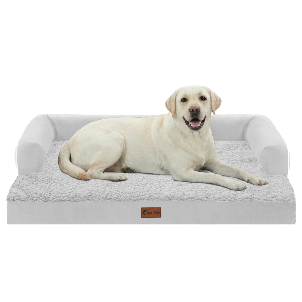 Casa Paw orthopedic dog bed shows egg-crate foam for joint-friendly support.