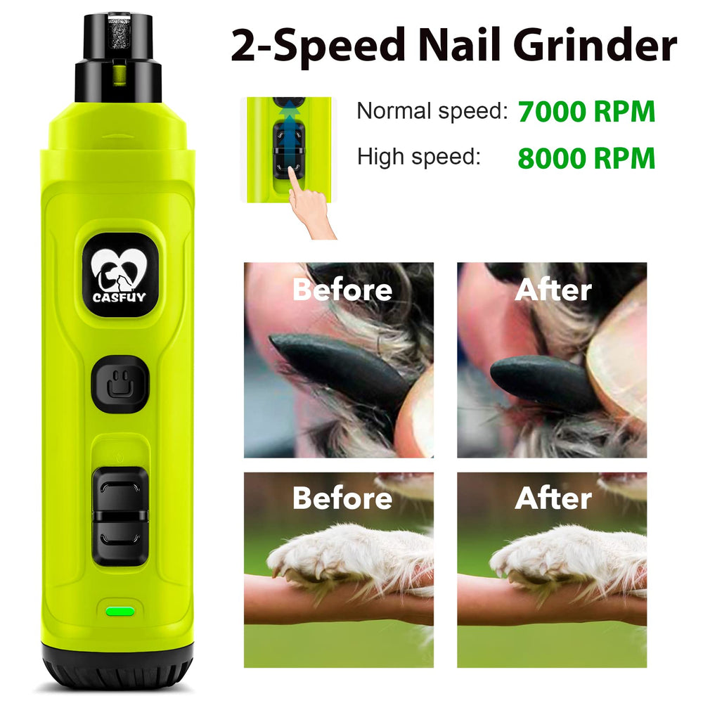 Casfuy 2-speed switch and 3 ports tailor for small, medium, and large dogs.