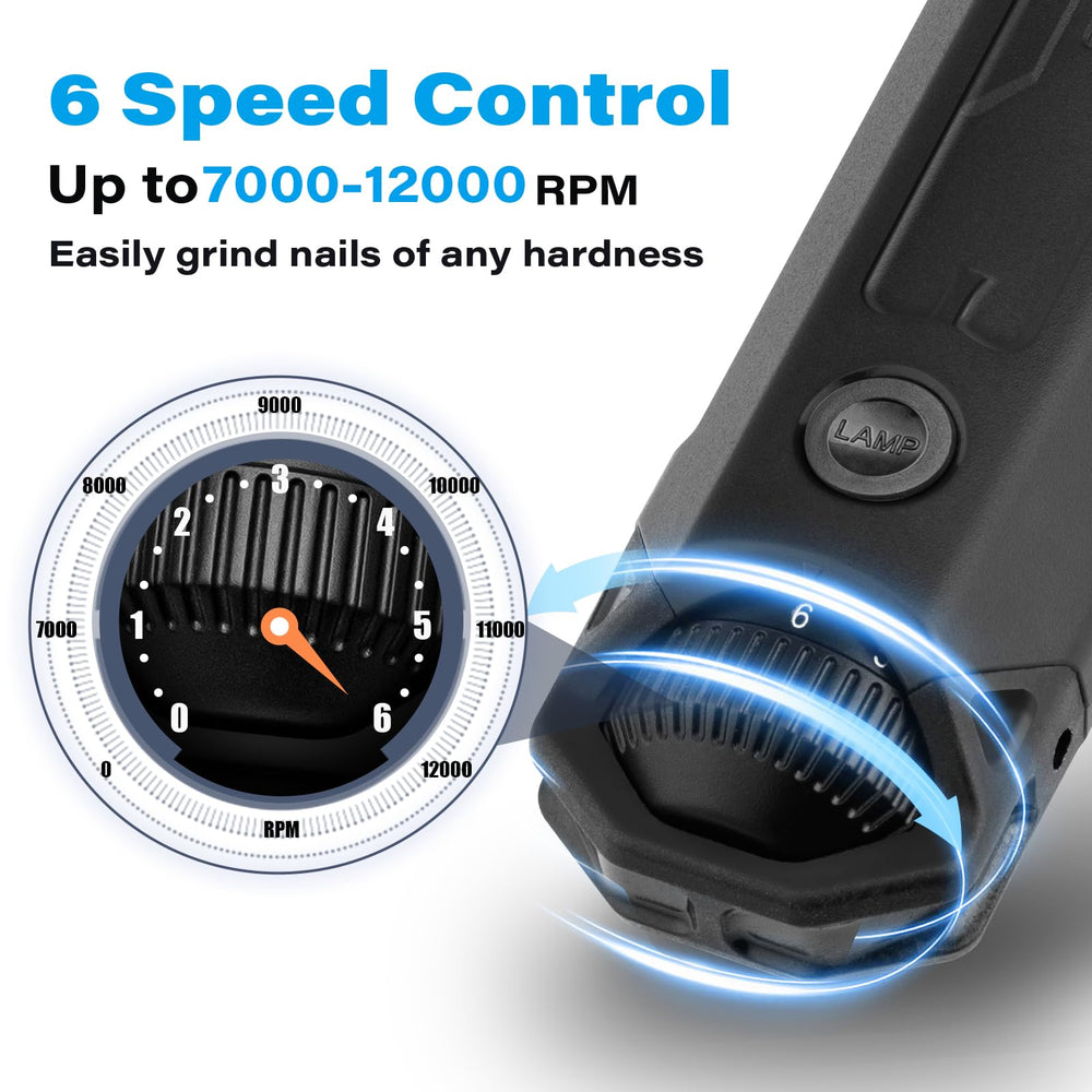 Casfuy 6-Speed Dog Nail Grinder side view highlights ergonomic grip for precise trimming.
