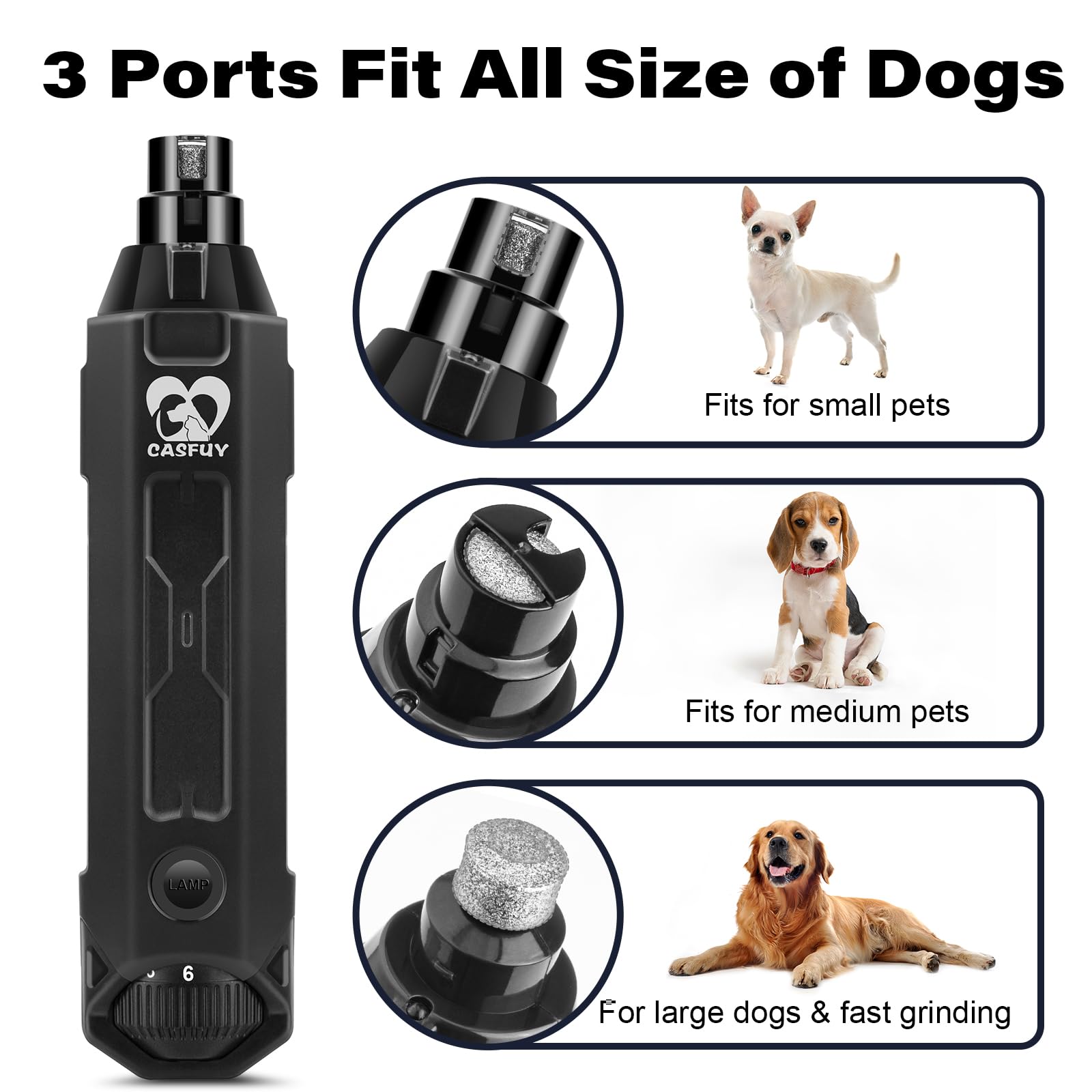 Casfuy grinder USB charging supports convenient at-home grooming sessions.