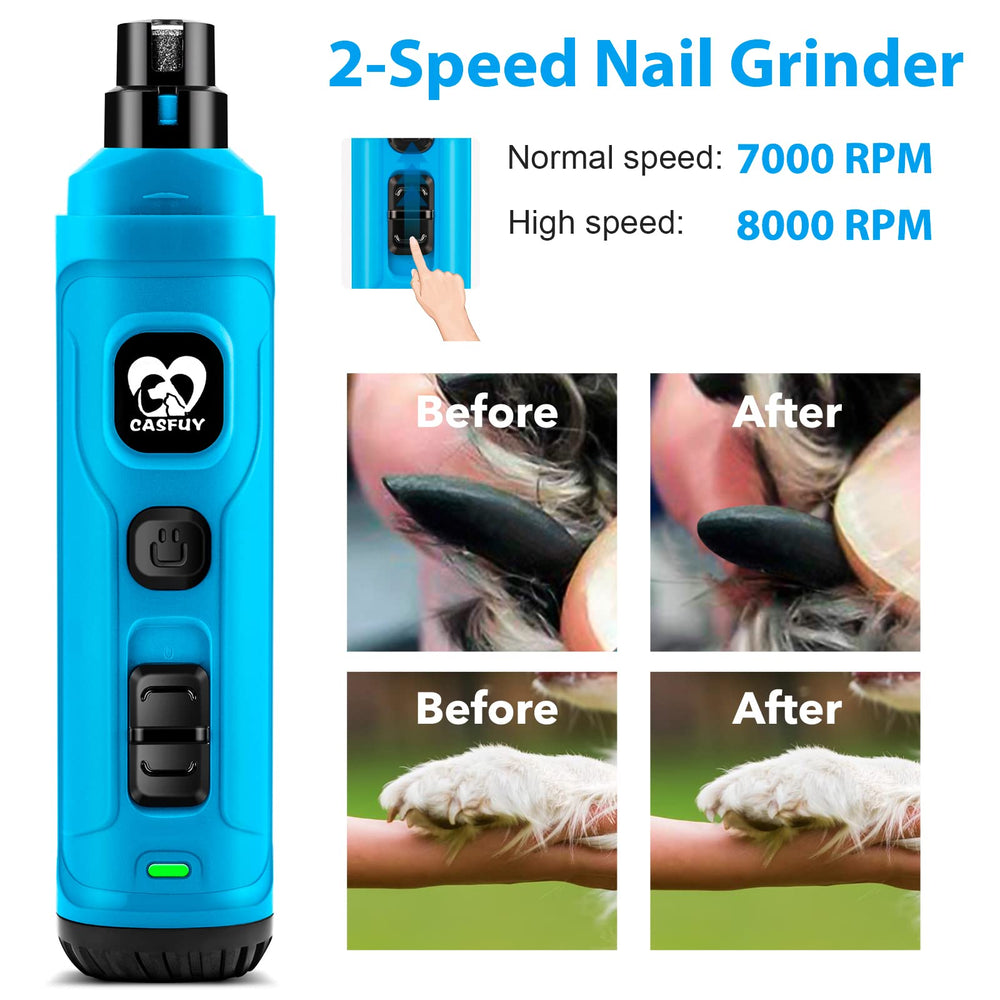 Casfuy includes 3 grinding ports for small, medium, or large dogs