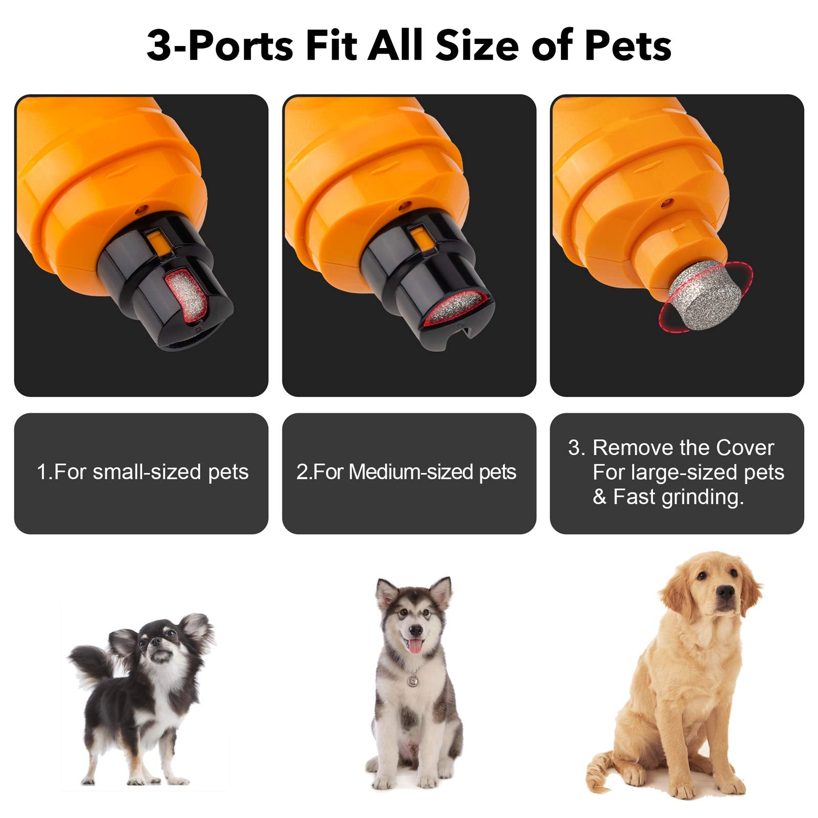 Casfuy dog nail grinder ergonomic handle for comfortable use