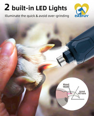 Casfuy LED lights provide visibility for safe trimming.