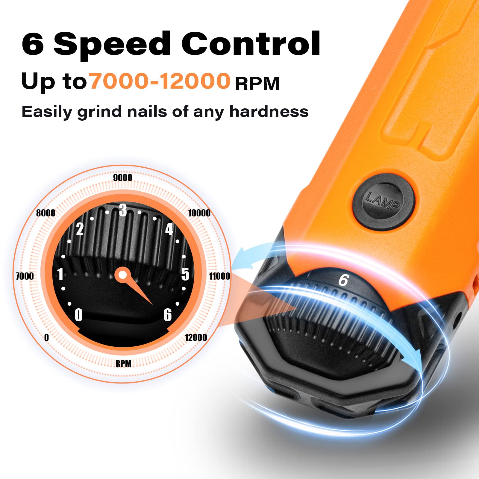 Casfuy dog nail grinder with LED lights illuminate nails for safer trimming.