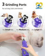 Casfuy dog nail grinder-led-lights image shows dual LEDs illuminating nails for precise trimming