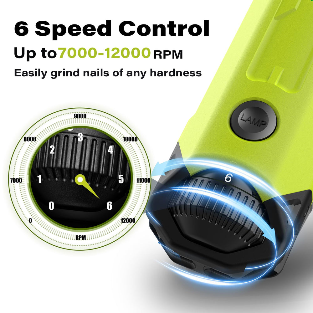 Casfuy dog nail grinder quiet operation helps calmer grooming sessions.