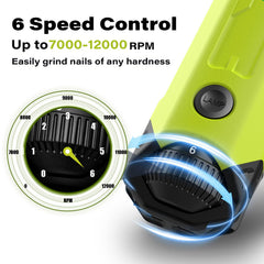 Casfuy dog nail grinder quiet operation helps calmer grooming sessions.