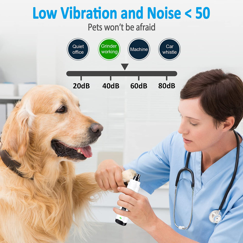 Casfuy dog nail grinder silent motor for calm grooming