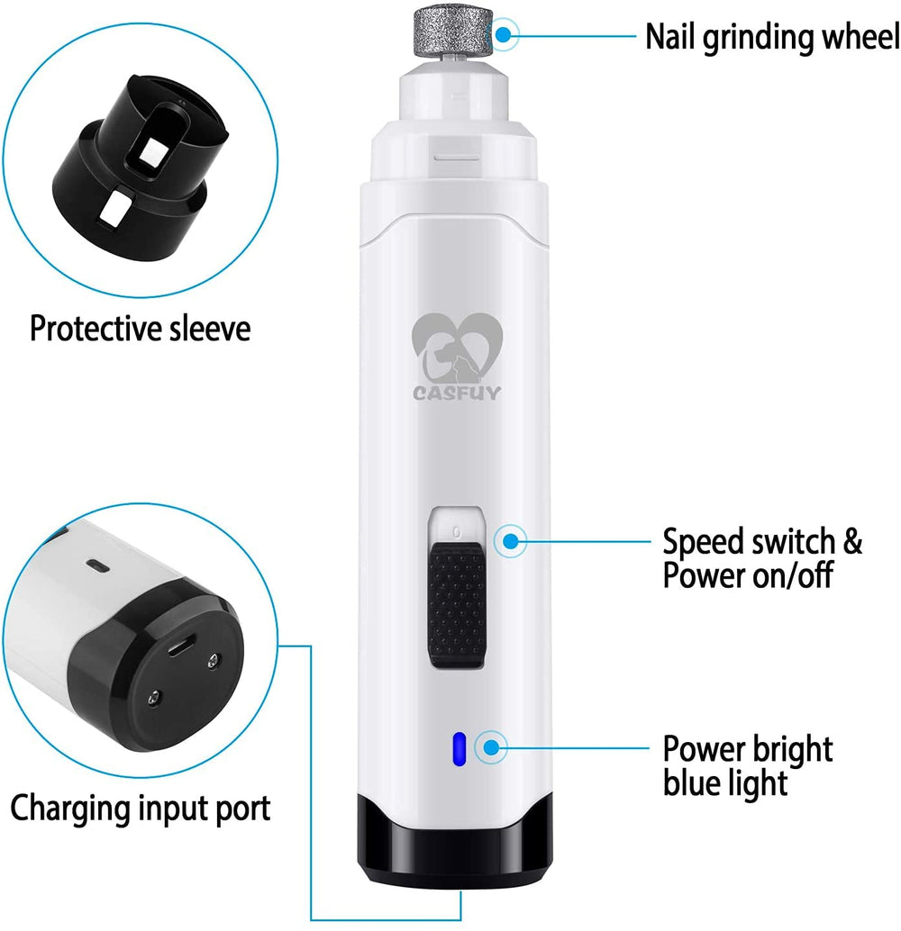 Casfuy cordless rechargeable unit ready for on-the-go grooming.