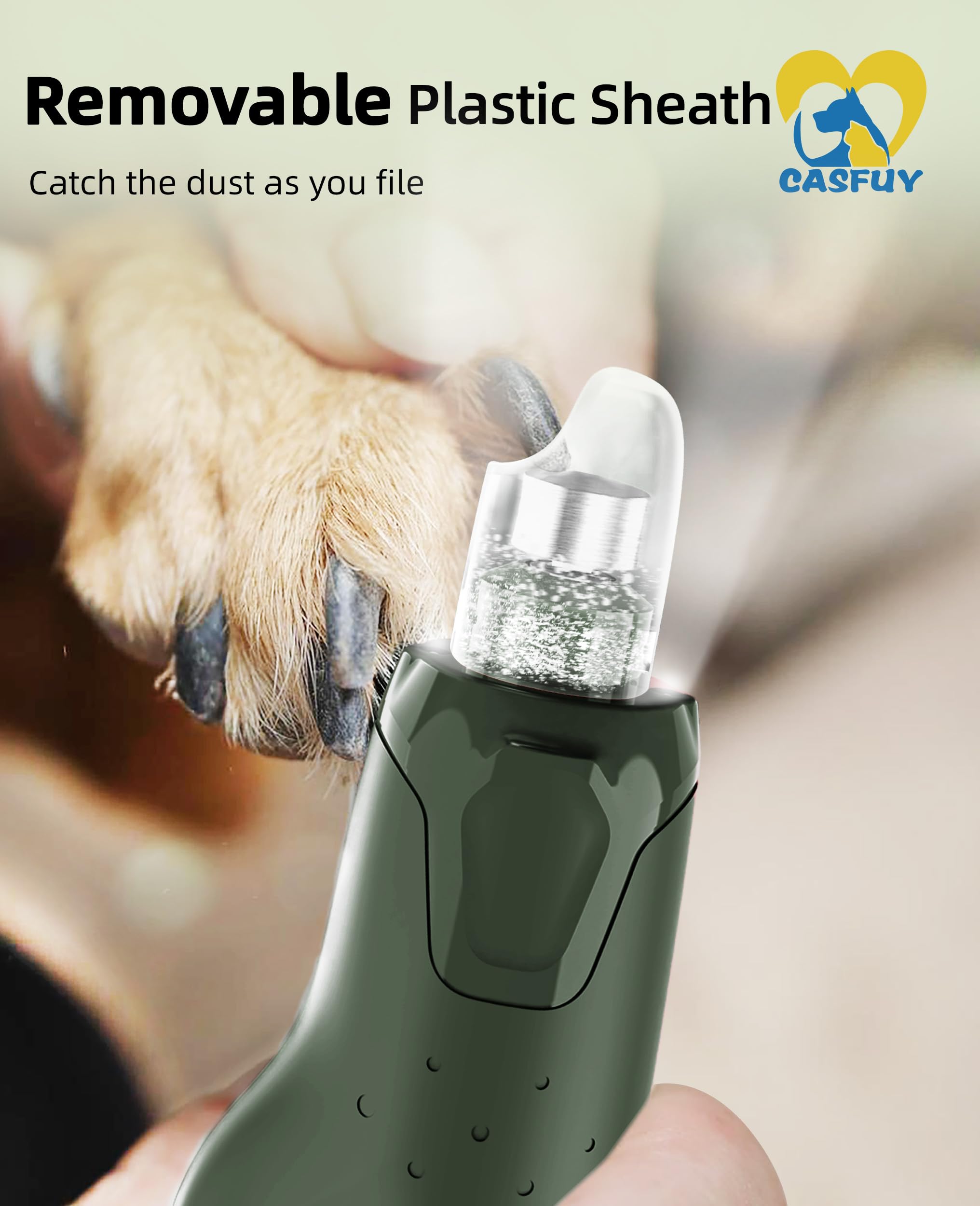 Casfuy dust-cap removable feature helps keep the grooming area tidy.