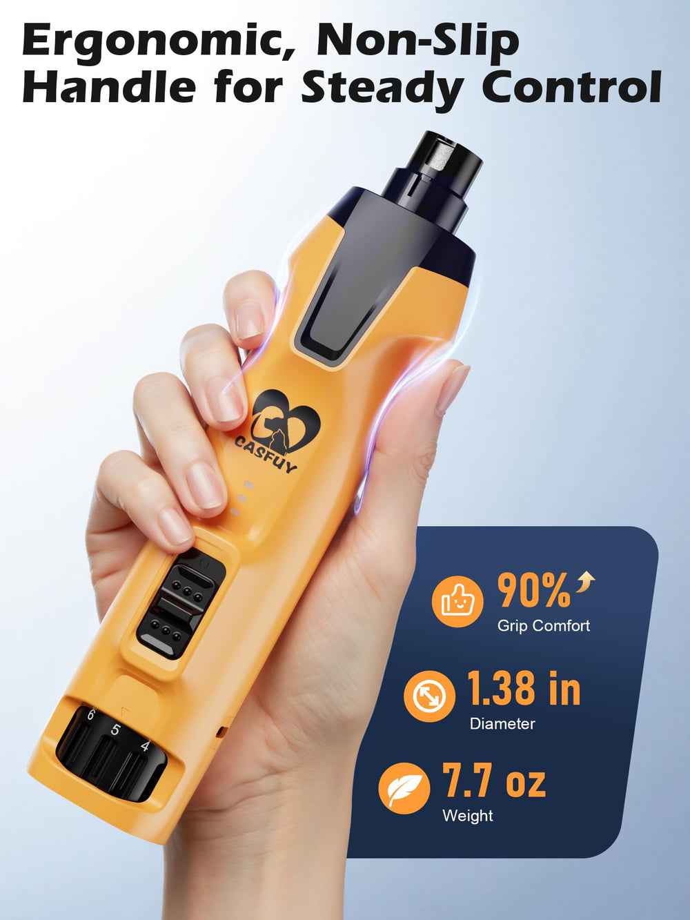 Casfuy emergency auto-stop protects the tool from damage or overheating