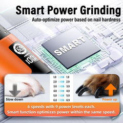 Casfuy nail grinder with detachable dust-free cap for cleaner grooming sessions