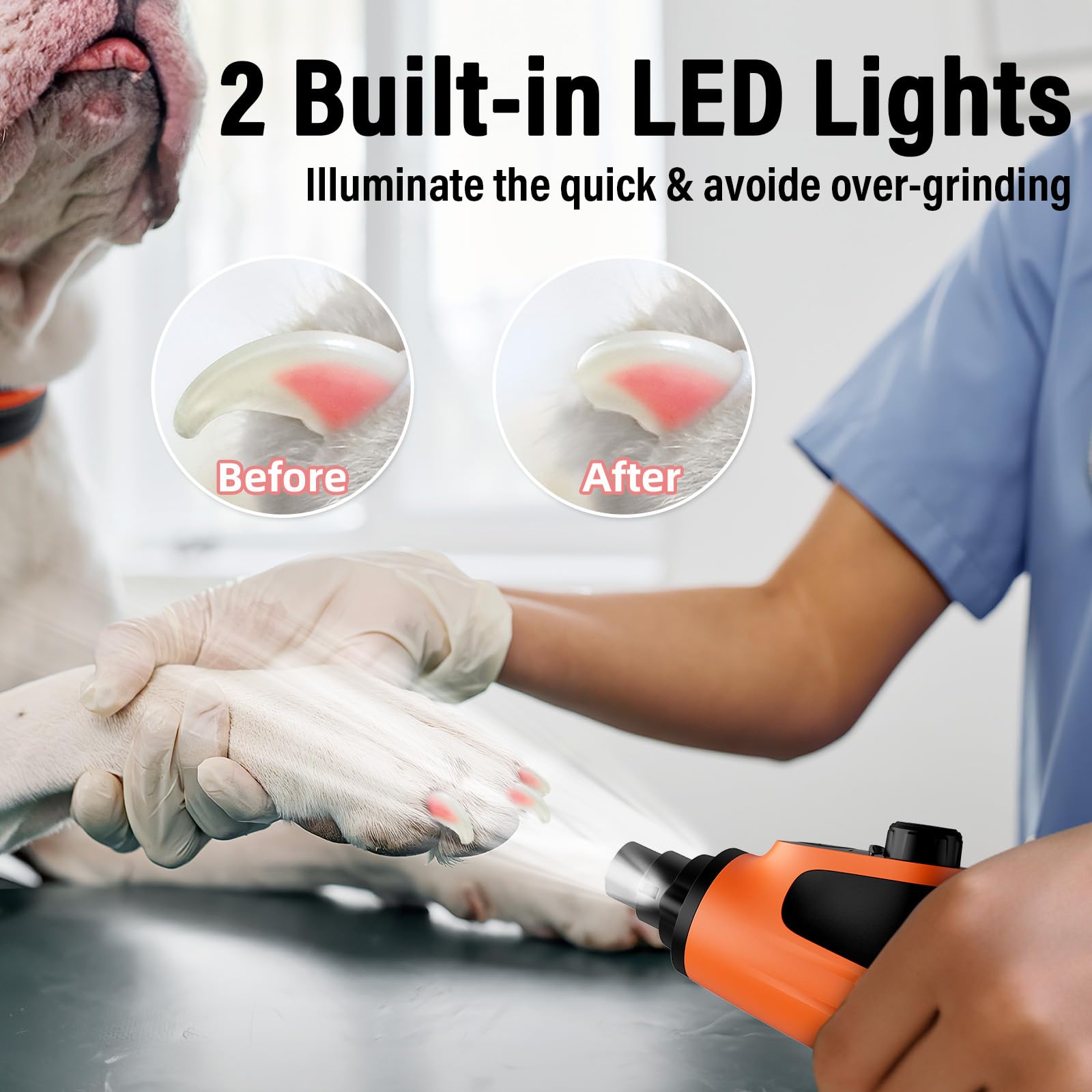 Casfuy nail grinder with LED display for easy battery and speed checks