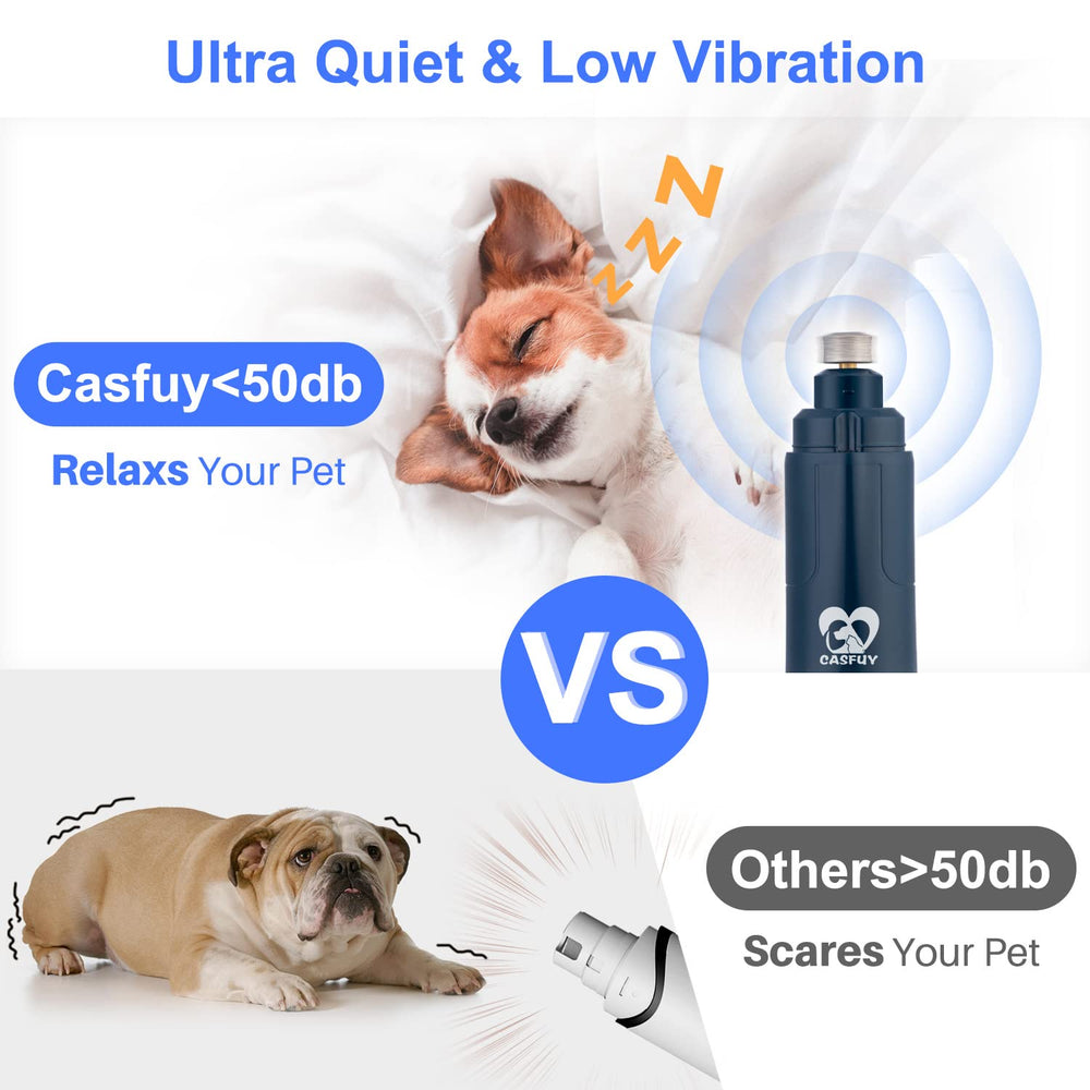 Casfuy nail grinder rechargeable battery offers cordless use up to 3 hours.