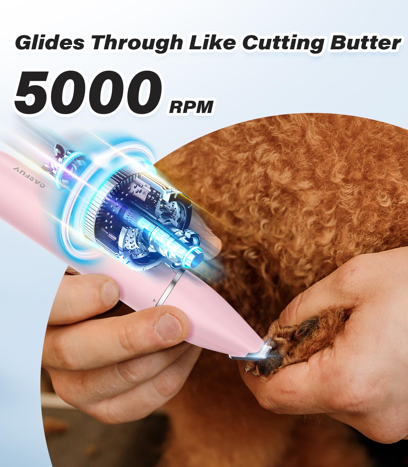 Casfuy low-noise pet clippers reduce stress during grooming sessions