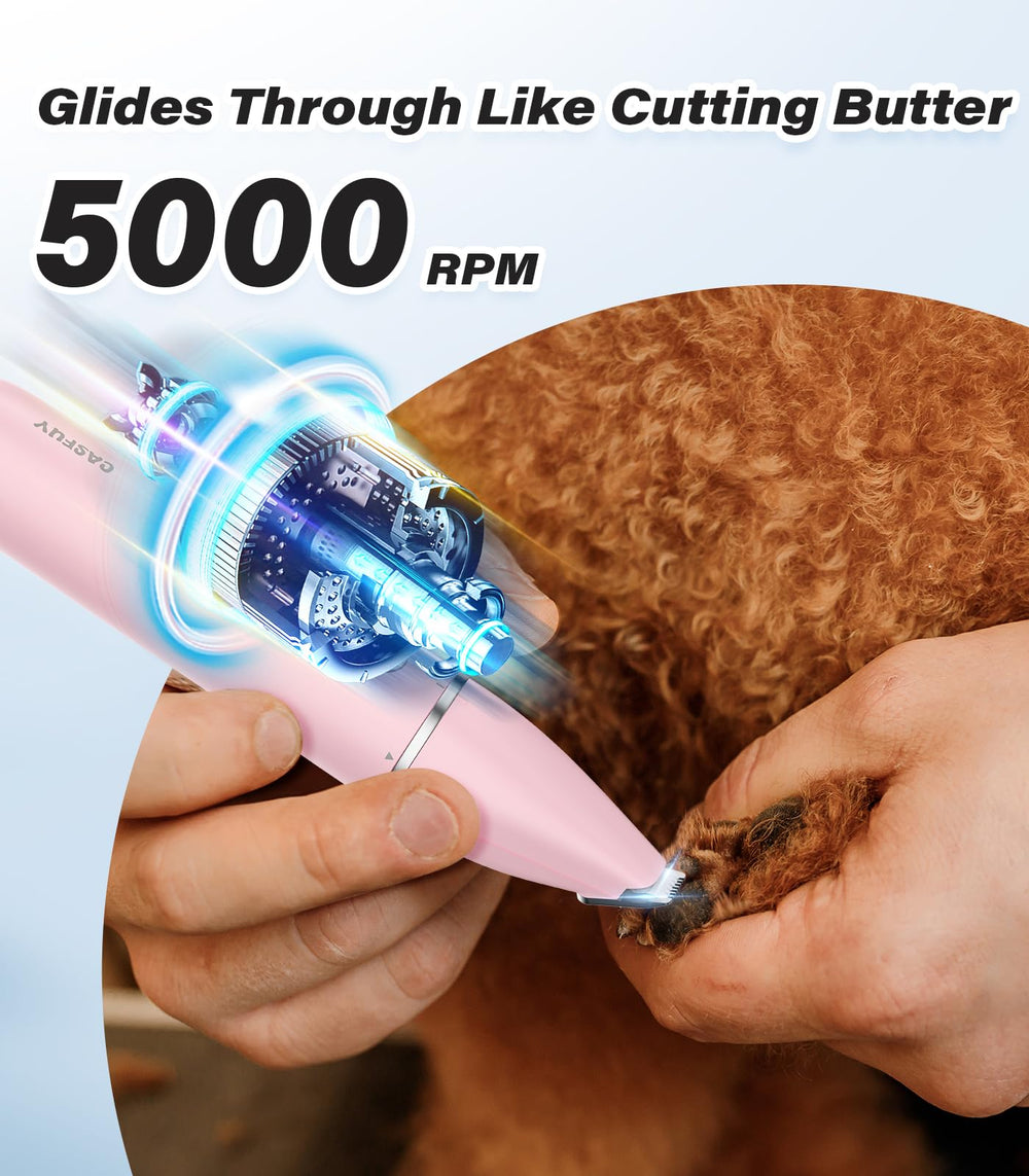 Casfuy low-noise pet clippers reduce stress during grooming sessions