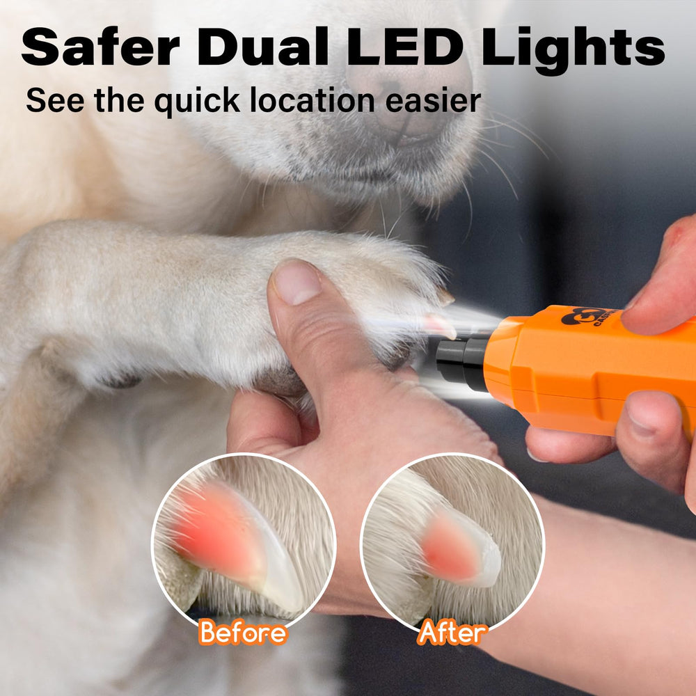 Casfuy quiet motor dog nail grinder reduces stress during grooming.