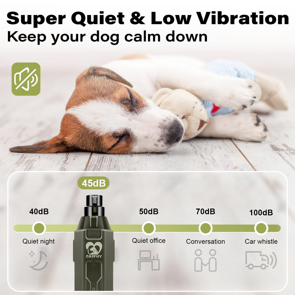 Casfuy super-low-noise-motor ensures calmer grooming sessions for anxious pets.