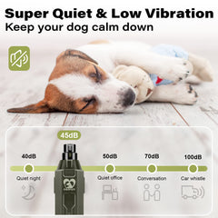 Casfuy super-low-noise-motor ensures calmer grooming sessions for anxious pets.