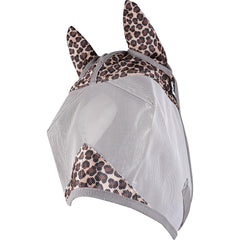Cashel Crusader Fly Mask with Ears in leopard detail offering eye protection and comfort.
