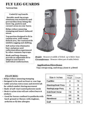 Cashel Crusader leg guards close-up; nylon padding and mesh for comfort.