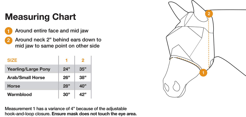 Cashel Econo Fly Mask no-ears design reduces bulk around ears.
