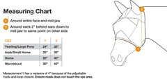 Cashel Econo Fly Mask no-ears design reduces bulk around ears.