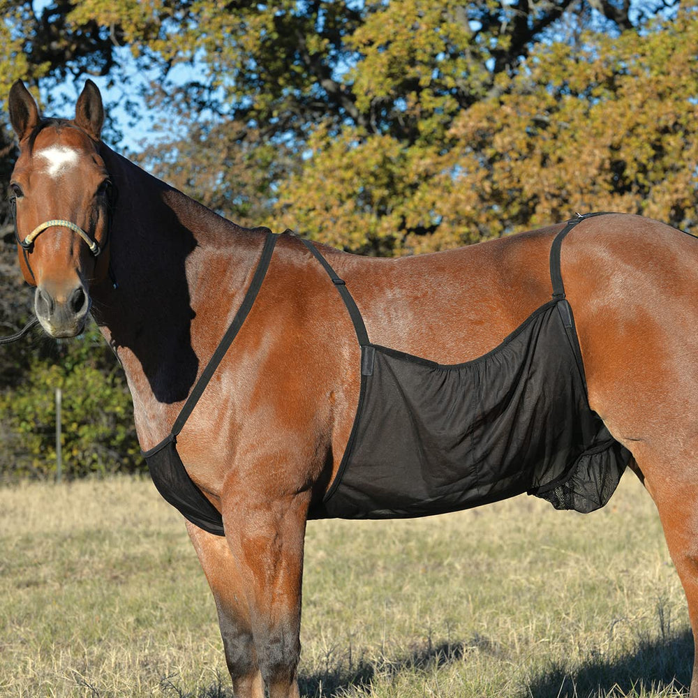 Cashel Fly Sheet Belly Guard protects the chest area from flies during turnout.