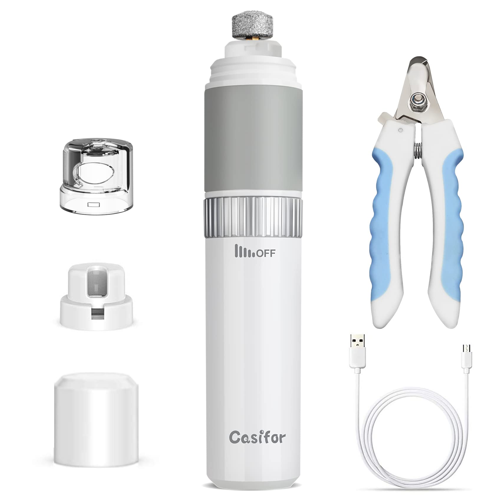 Casifor dust collection cap reduces mess during at-home nail care.