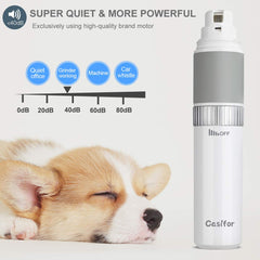 Casifor USB rechargeable battery delivers long, convenient grooming sessions.