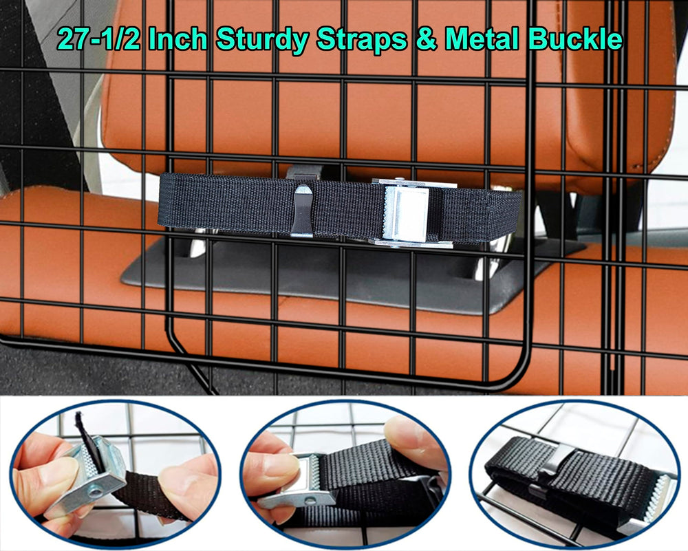 Casimr dog car barrier folded storage shows compact design for easy storage.