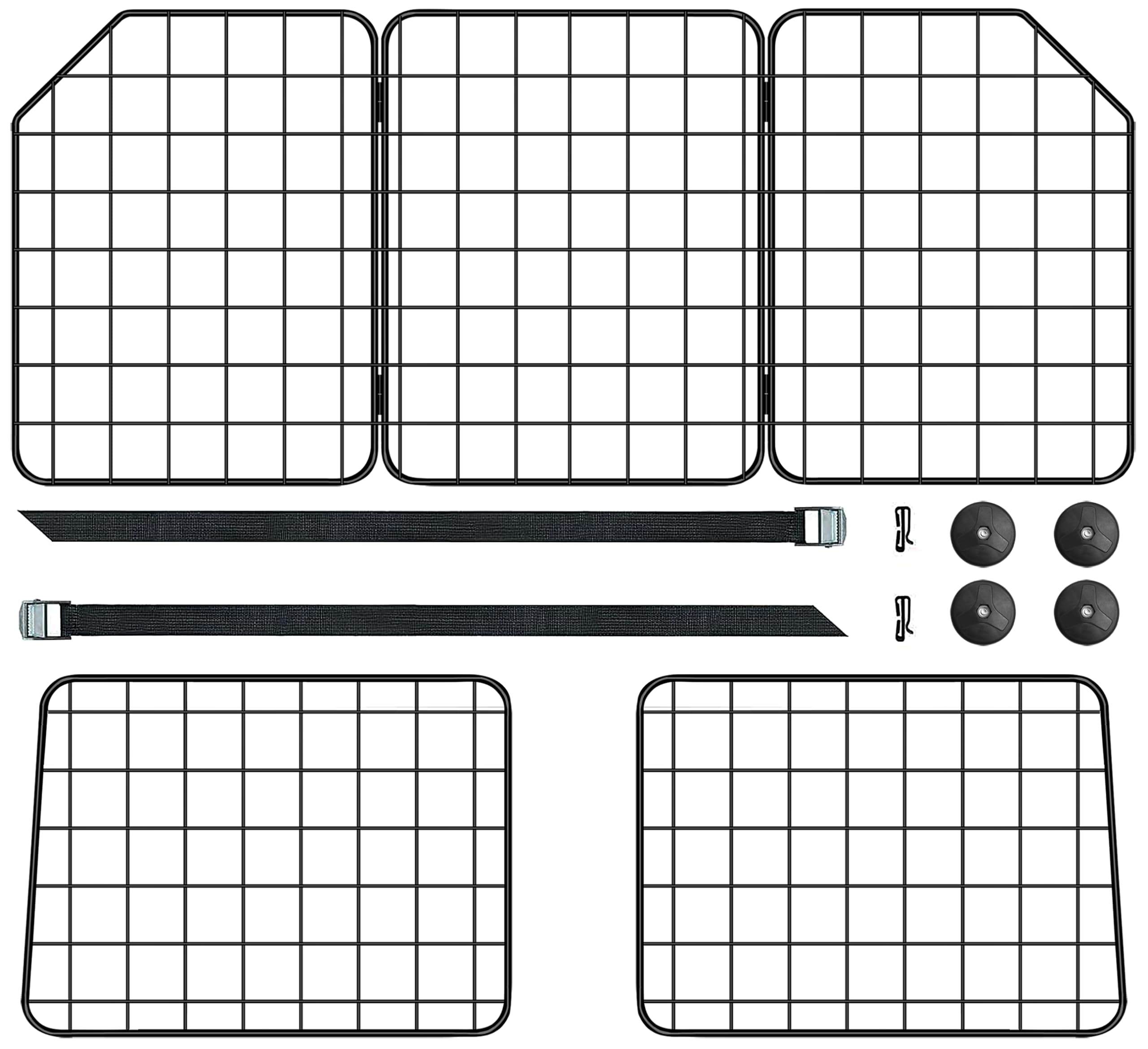 Casimr dog car barrier universal-fit overview highlights broad compatibility and secure setup.