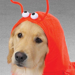 Casual Canine Lobster Paws dog costume packaging image demonstrates polybag with insert for neat gifting.