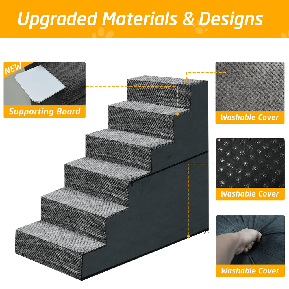 Casusv 28in dog stairs on bed edge enabling easy access