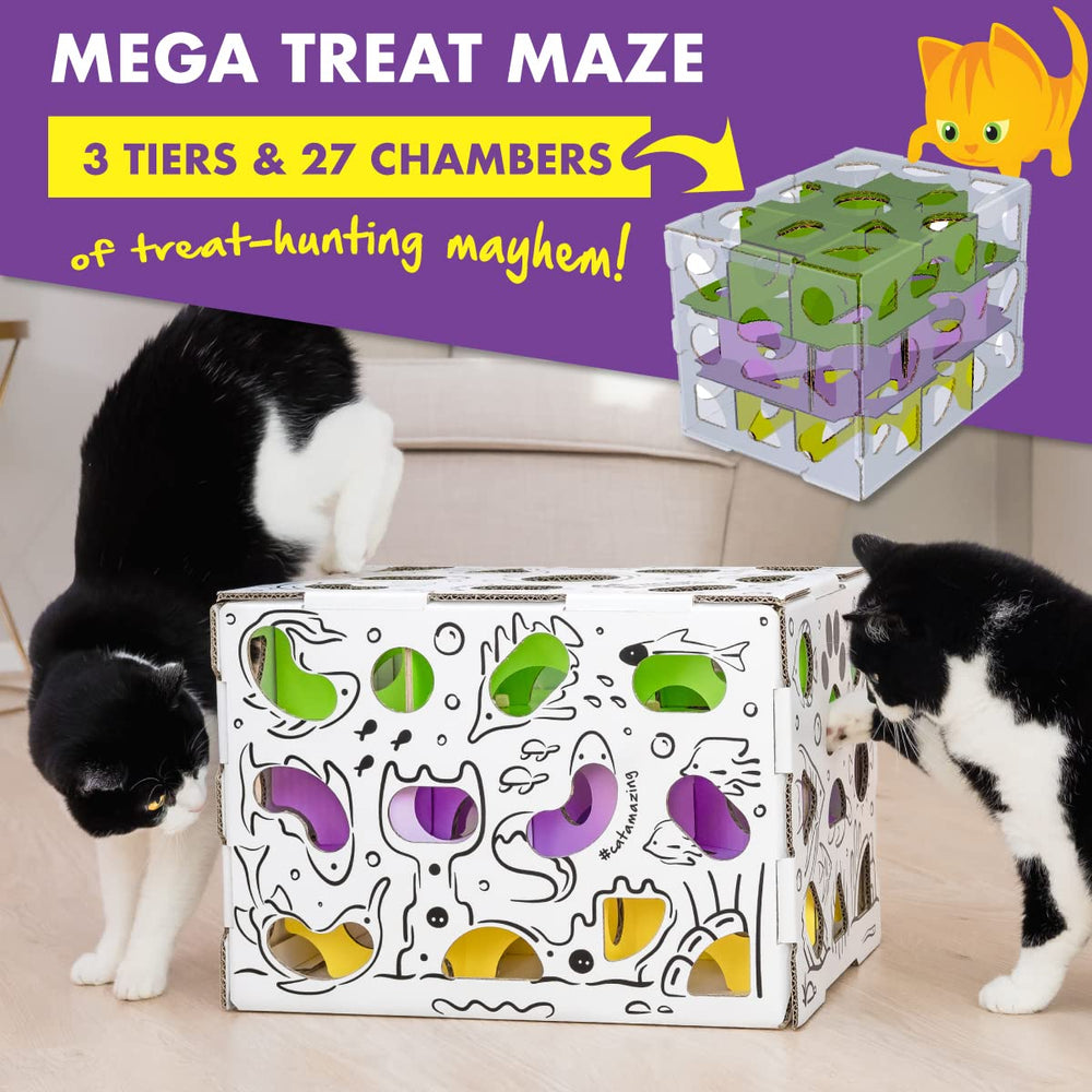 Cat Amazing MEGA setup with catnip and rewards for focused play.