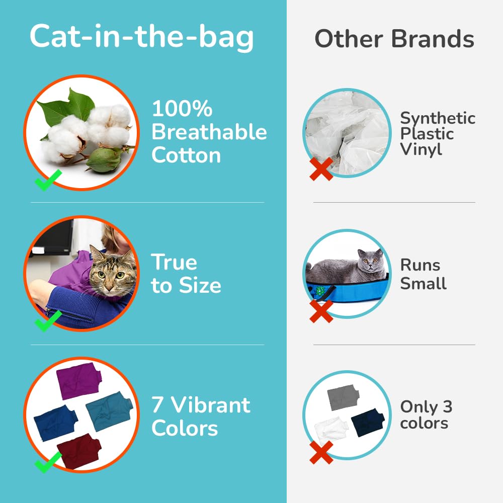 Cat-in-the-Bag Cozy Comfort Carrier lavender back view with shoulder strap for hands-free carrying