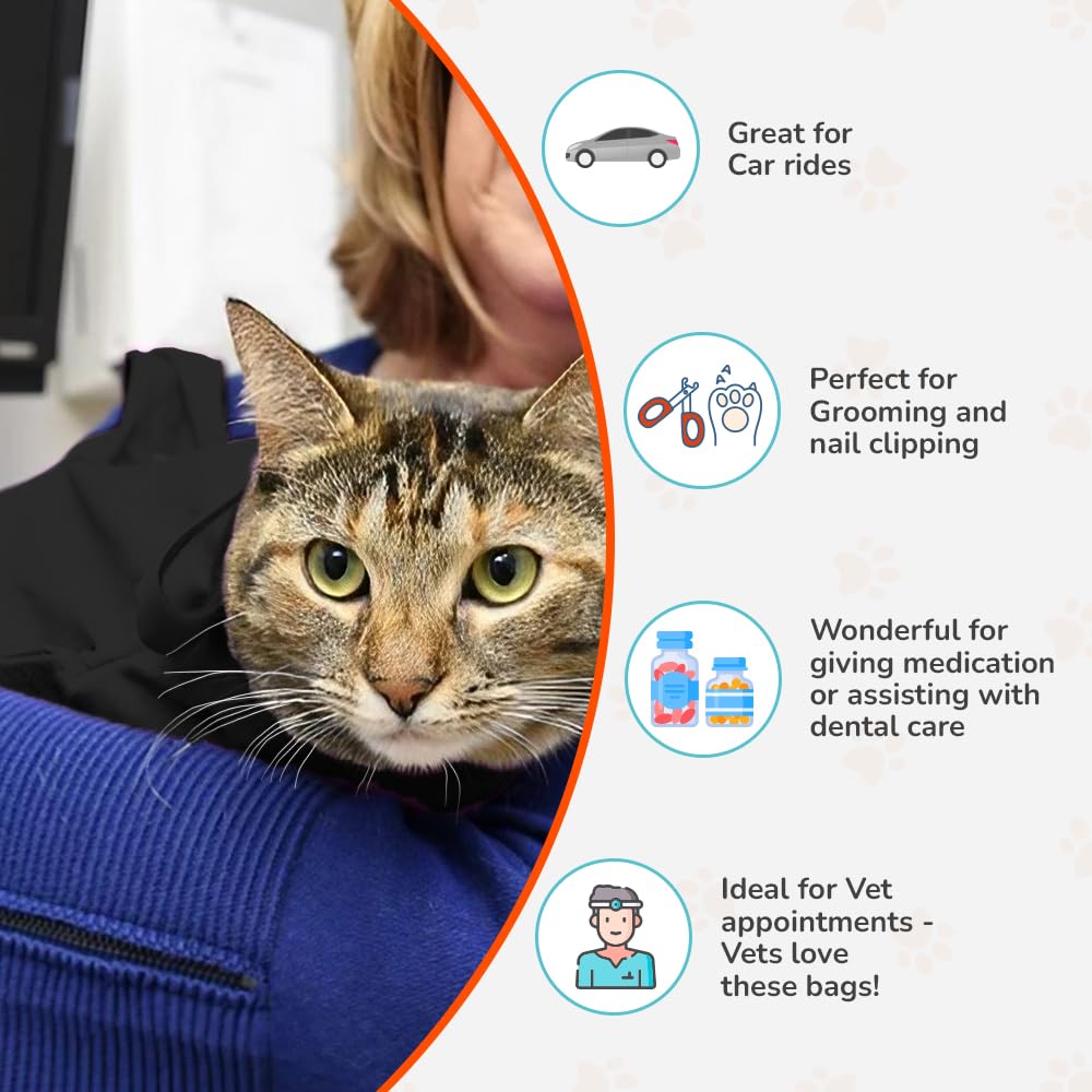 Cat-in-the-Bag Cozy Comfort Carrier side view highlighting compact interior for grooming on the go