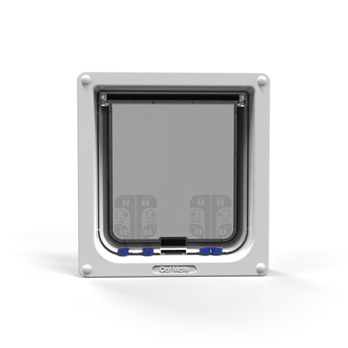 Cat Mate flap side view highlights durable frame for long-lasting use
