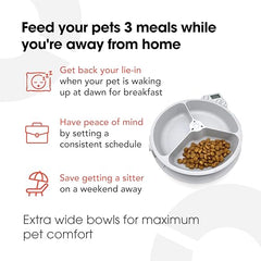 Cat Mate C300 shows three compartments for meals.