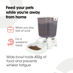 Cat Mate C3000 dispenser provides accurate portions for routine feeding.