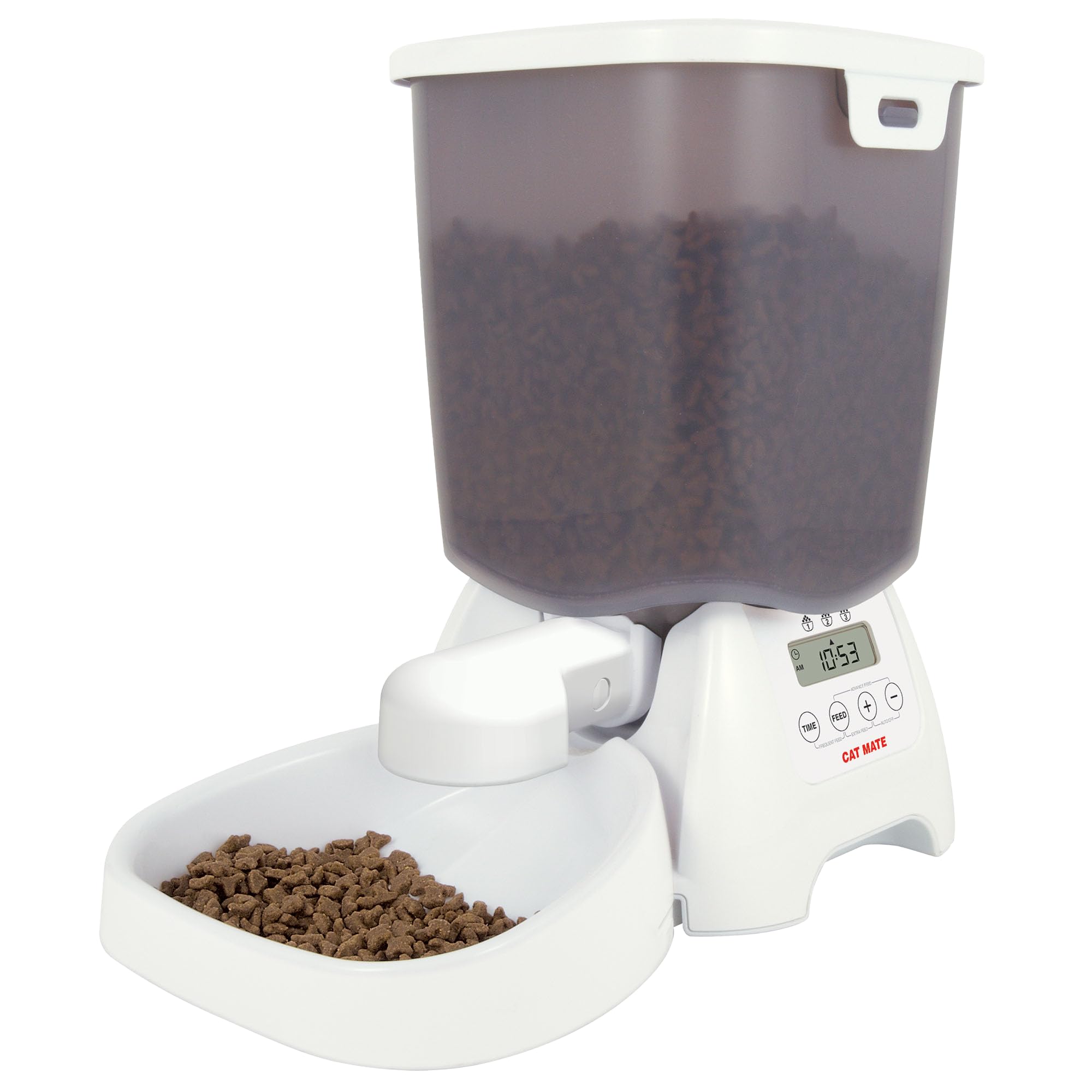 Cat Mate C3000 feeder with digital timer for precise, scheduled meals.