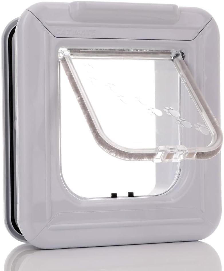 Cat Mate Elite ID Disc Flap white finish fits modern interiors