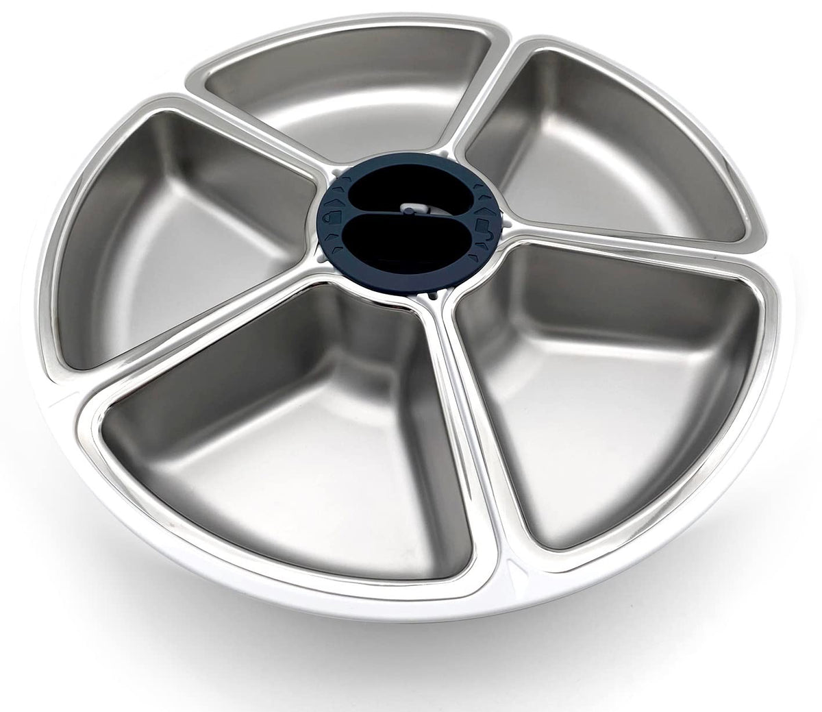 Cat Mate stainless steel bowl insert close-up highlights hygienic material for meals.