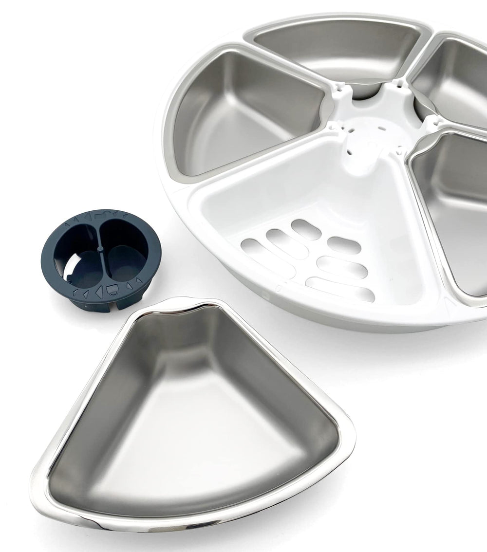 Cat Mate stainless steel bowl insert shallow design with smooth rounded edges.