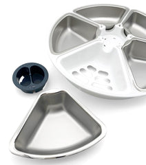 Cat Mate stainless steel bowl insert shallow design with smooth rounded edges.