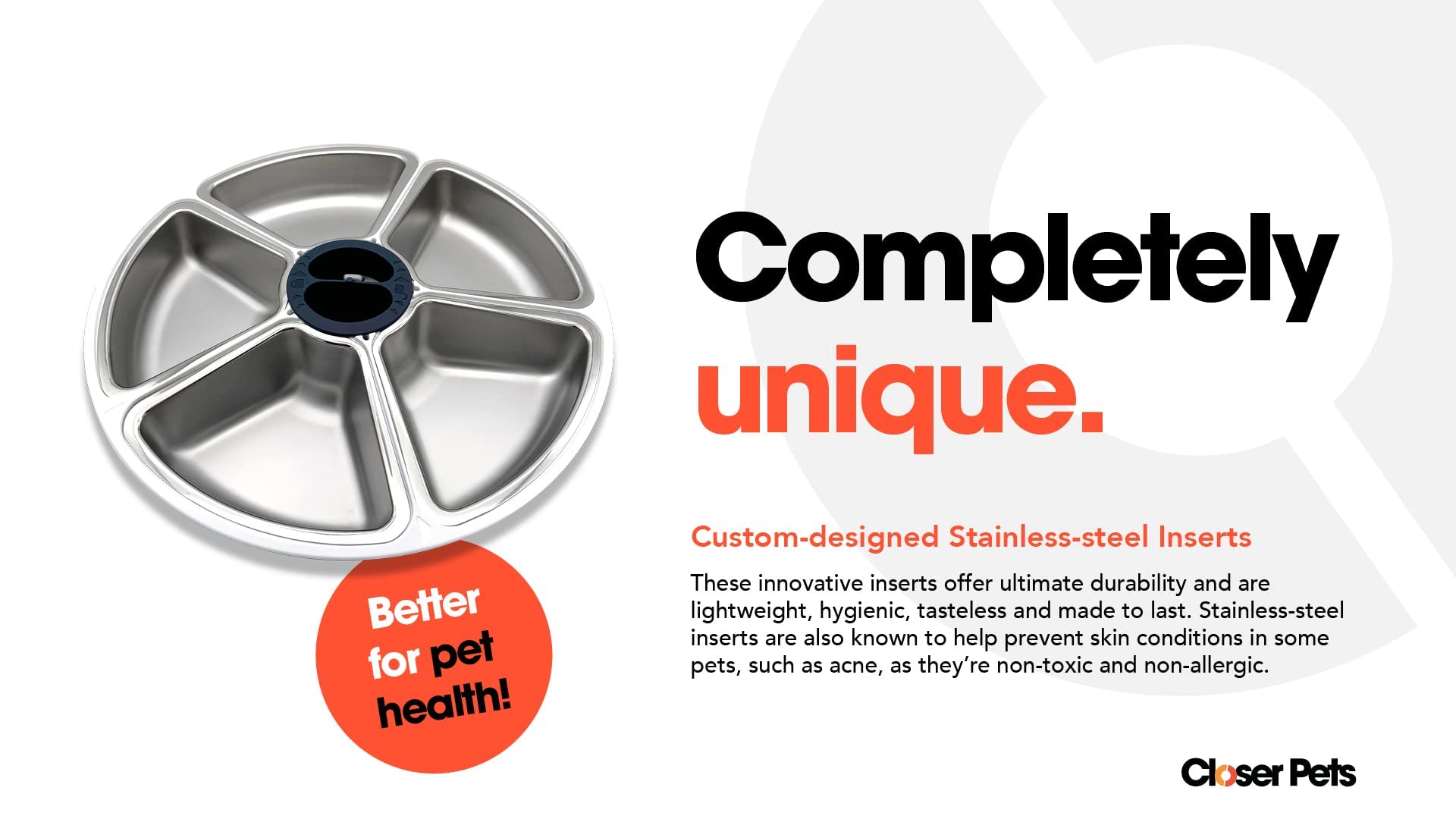 Cat Mate stainless steel bowl insert pack of five for replacements.