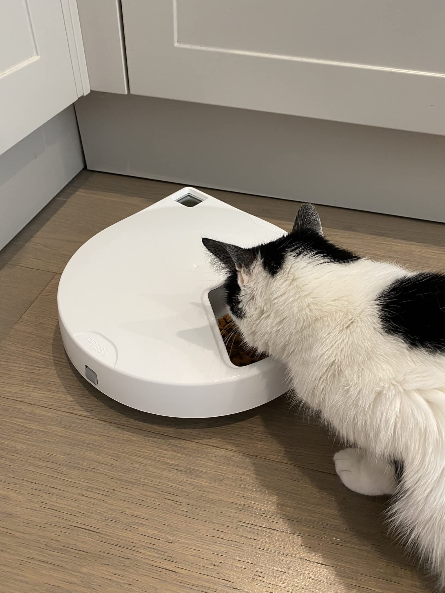 Cat Mate stainless steel bowl insert dishwasher-safe for easy maintenance.