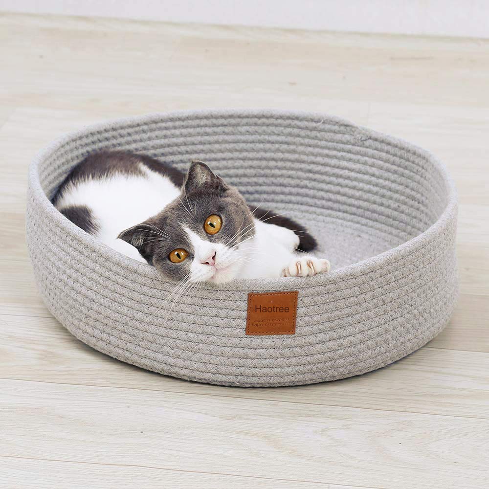 Cat rope bed is machine washable for simple cleaning